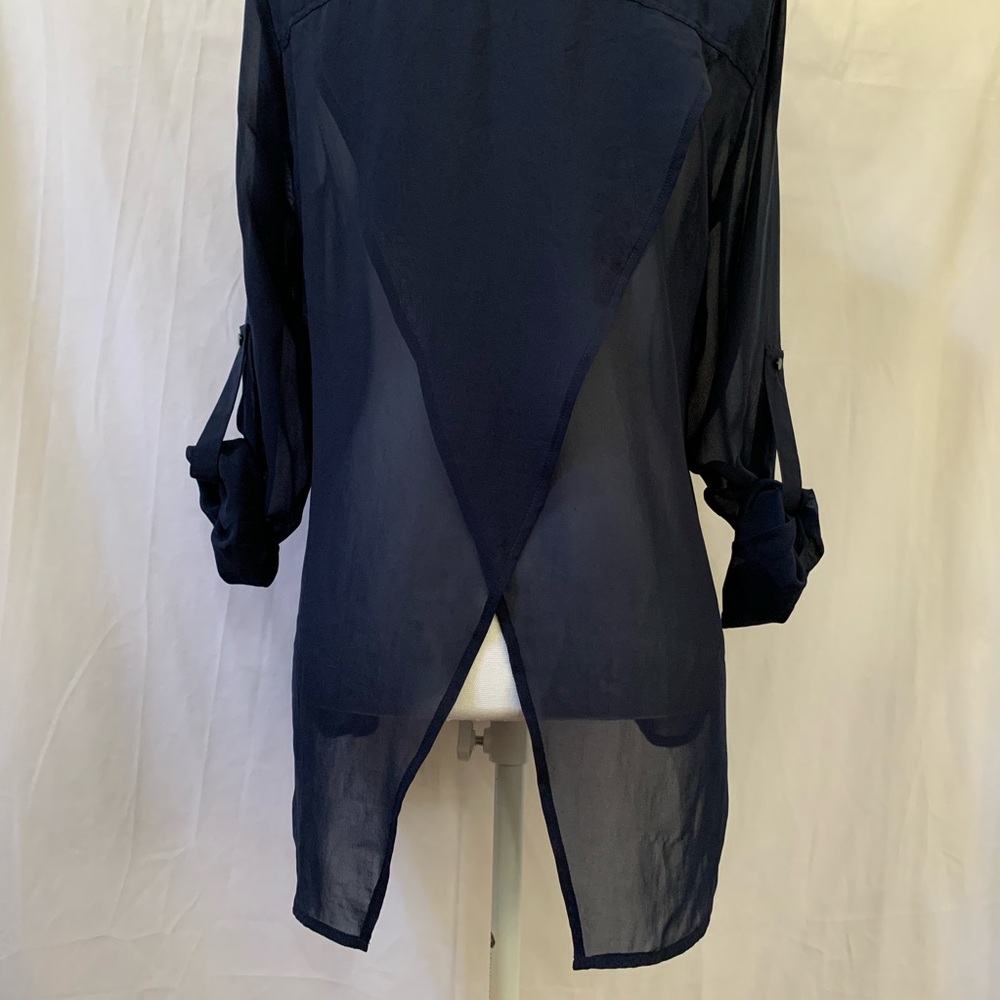 Kenneth Cole buttons shirt sheer pockets
